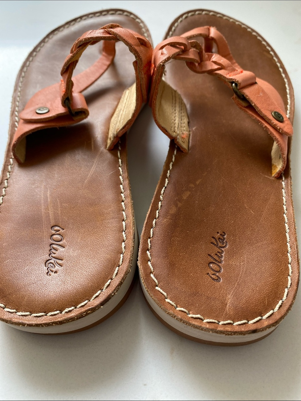 OluKai Coral Braided Thong Sandals for Women - Picture 3 of 6